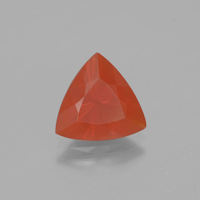 2.11 ct Orange Fire Opal Stone, Natural Fire Opal in Trillion Facet Shape for Sale