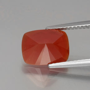 Fire Opal Gemstone in 10.4 x 7.9 mm Size for Sale, Fire Opal Stone in Medium Red Color