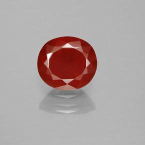 Medium Red Огненный Опал Камень - 1.6ct Фасетный Овал (ID: 370273)