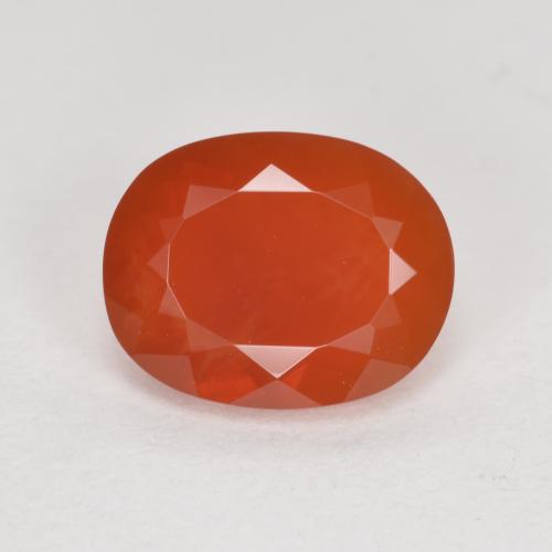 9 x 7,1mm Opale di fuoco rosso taglio ovale dal Messico, peso di 1,32 ct, pietra preziosa naturale non trattati in purezza Transparent, 1 pezzo Opale di fuoco Ovale sfaccettato - Colore: Rosso arancione, durezza Mohs di 5,5 - 6,5 , Photo A
