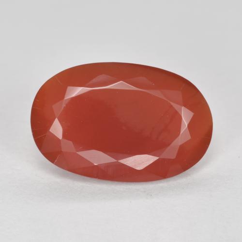 2.53 ct Red Fire Opal Gemstone, Fire Opal Gem in Oval Facet Shape for Sale.