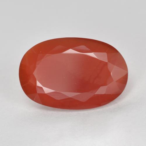 2.53 ct Red Fire Opal Stone, Natural Fire Opal in Oval Facet Shape for Sale