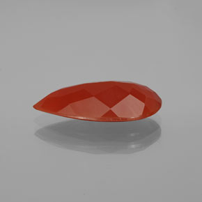 Fire Opal Gemstone in 19.4 x 9.2 mm Size for Sale, Fire Opal Stone in Reddish Orange Color