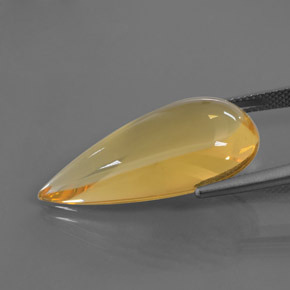 Fire Opal Gemstone in 28.8 x 14.2 mm Size for Sale, Fire Opal Stone in Golden Color