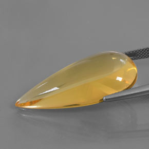 Fire Opal Gemstone in 31.3 x 15.4 mm Size for Sale, Fire Opal Stone in Medium Golden Color