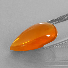 Fire Opal Gemstone in 19.3 x 11 mm Size for Sale, Fire Opal Stone in Orange Color