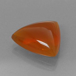 5.21 ct Orange Fire Opal Stone, Natural Fire Opal in Trillion Cabochon Shape for Sale