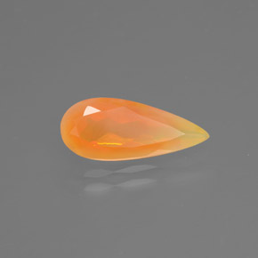 1.64 ct Orange Fire Opal Stone, Natural Fire Opal in Pear Facet Shape for Sale