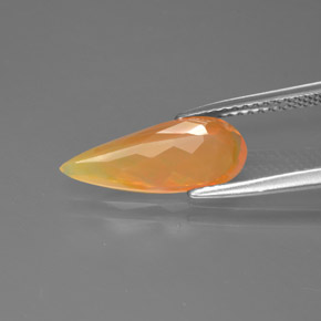 Fire Opal Gemstone in 15.2 x 6.3 mm Size for Sale, Fire Opal Stone in Yellow Orange Color