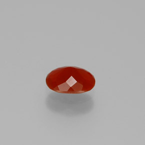 Fire Opal Gemstone in 6.7 x 5 mm Size for Sale, Fire Opal Stone in Reddish Orange Color