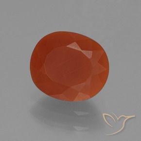 0.85 ct Red Fire Opal Stone, Natural Fire Opal in Oval Facet Shape for Sale