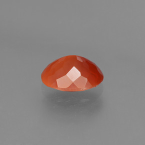 Fire Opal Gemstone in 8 x 6.3 mm Size for Sale, Fire Opal Stone in Reddish Orange Color