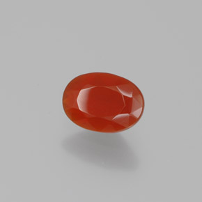 0.54 ct Orange Fire Opal Stone, Natural Fire Opal in Oval Facet Shape for Sale