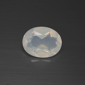 1.21 ct White Fire Opal Gemstone, Fire Opal Gem in Oval Facet Shape for Sale.