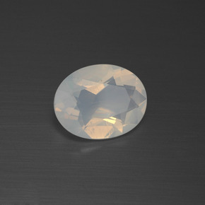 1.21 ct White Fire Opal Stone, Natural Fire Opal in Oval Facet Shape for Sale