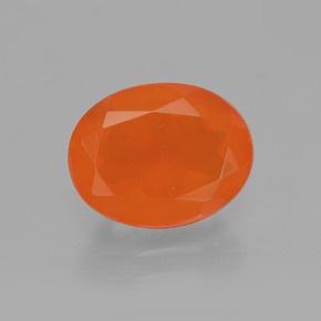 Ярко-оранжевый Огненный Опал Камень - 1.6ct Фасетный Овал (ID: 405203)