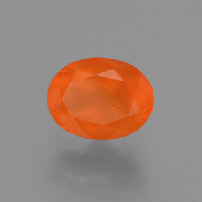 1.09 ct Orange Fire Opal Stone, Natural Fire Opal in Oval Facet Shape for Sale