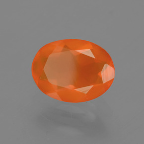 1.04 ct Orange Fire Opal Stone, Natural Fire Opal in Oval Facet Shape for Sale