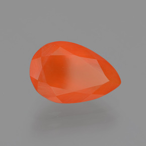 1.28 ct Orange Fire Opal Stone, Natural Fire Opal in Pear Facet Shape for Sale