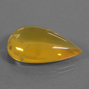 16.66 ct Orange Fire Opal Stone, Natural Fire Opal in Pear Cabochon Shape for Sale