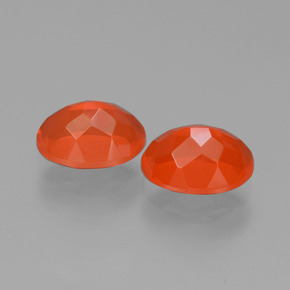 Fire Opal Gemstones in 8 x 6 mm (calibrated) Size for Sale, Fire Opal Stones in Fire Orange Color