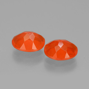 Fire Opal Gemstones in 8 x 6 mm (calibrated) Size for Sale, Fire Opal Stones in Deep Reddish Orange Color