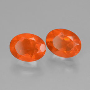 1.57 ctw Orange Fire Opal Stones, Natural Fire Opal in Oval Facet Shape for Sale
