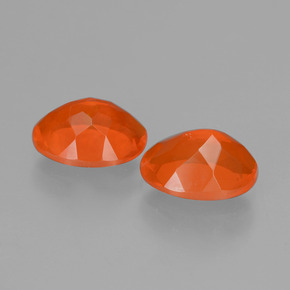 Fire Opal Gemstones in 8 x 6.2 mm Size for Sale, Fire Opal Stones in Fire Orange Color