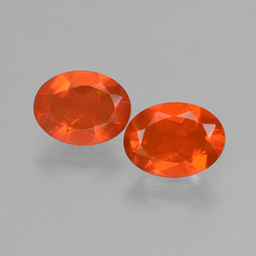 Fire Orange Огненный Опал Камень - 0.6ct Фасетный Овал (ID: 432098)