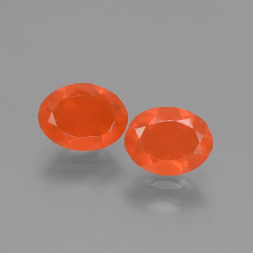 1.29 ct Oval Cut Fire Opal, 7.8 x 6 mm From Mexico, Photo A