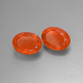 1.45 ctw Orange Fire Opal Stones, Natural Fire Opal in Oval Facet Shape for Sale