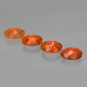 Fire Opal Gemstones in 9 x 7 mm (calibrated) Size for Sale, Fire Opal Stones in Orange Color