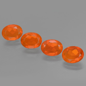Medium Orange Fire Opal Gem - 0.7ct Oval Facet (ID: 432458)