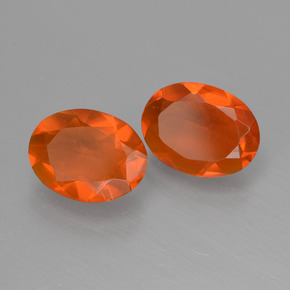 0.00 ct Orange Fire Opal Stone, Natural Fire Opal in Oval Facet Shape for Sale