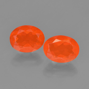 Bright Orange Fire Opal Gem - 0.8ct Oval Facet (ID: 449531)