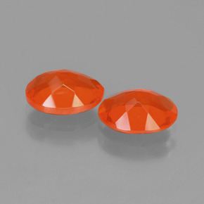 Fire Opal Gemstones in 8 x 6 mm (calibrated) Size for Sale, Fire Opal Stones in Orange Color