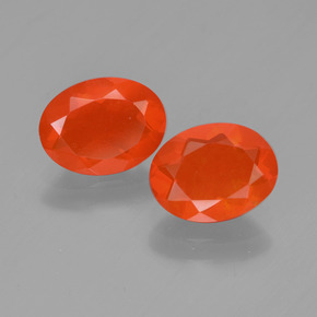 Medium Orange Огненный Опал Камень - 0.7ct Фасетный Овал (ID: 449560)