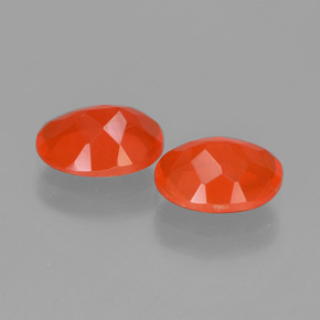 Fire Opal Gemstones in 8 x 6 mm (calibrated) Size for Sale, Fire Opal Stones in Medium Orange Color