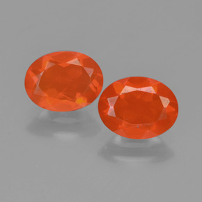 Fire Orange Fire Opal Gem - 0.6ct Oval Facet (ID: 449562)