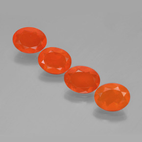 Fire Orange Огненный Опал Камень - 0.7ct Фасетный Овал (ID: 449585)
