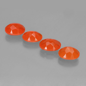 Fire Opal Gemstones in 8 x 6 mm (calibrated) Size for Sale, Fire Opal Stones in Fire Orange Color