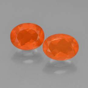 0.8ct Oval Facet Orange Fire Opal Gem for sale 0.8ct Oval Facet Orange Fire Opal Gem (ID: 450405)