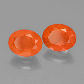 2.19 ctw Orange Fire Opal Stones, Natural Fire Opal in Oval Facet Shape for Sale