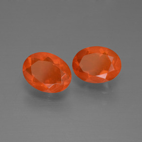 1.51 ctw Orange Fire Opal Stones, Natural Fire Opal in Oval Facet Shape for Sale