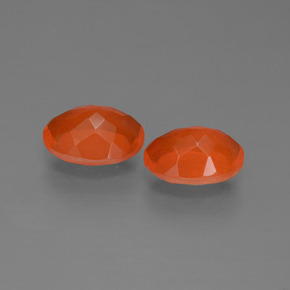 Fire Opal Gemstones in 8 x 6 mm (calibrated) Size for Sale, Fire Opal Stones in Medium Orange Color