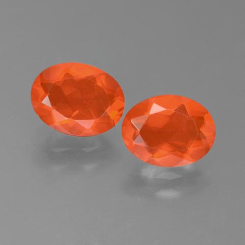 Medium Orange Огненный Опал Камень - 0.7ct Фасетный Овал (ID: 450559)