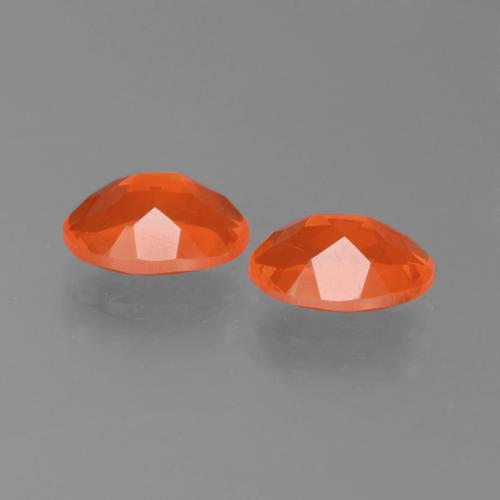 Fire Opal Gemstones in 8 x 6 mm (calibrated) Size for Sale, Fire Opal Stones in Fire Orange Color