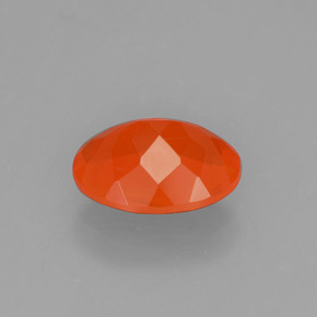 Fire Opal Gemstone in 9 x 7 mm (calibrated) Size for Sale, Fire Opal Stone in Medium Orange Color