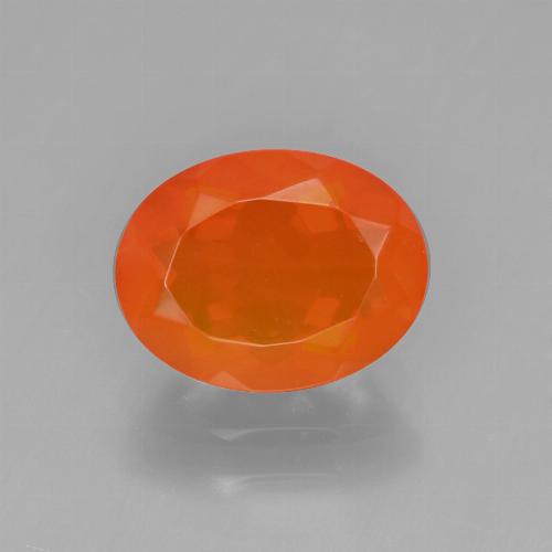 Fire Orange Fire Opal Gem - 1.2ct Oval Facet (ID: 450625)