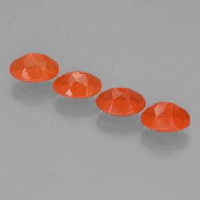 Fire Opal Gemstones in 7 x 5 mm (calibrated) Size for Sale, Fire Opal Stones in Orange Color